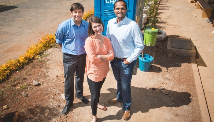 Sanergy co-founders David Auerbach, Lindsay Stradley and Ani Vallabhaneni. Photo: Sanergy